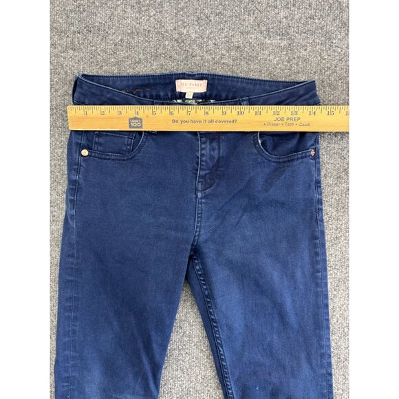 Ted Baker Dariaas Super Skinny Jeans Women's 27 Rinse Wash Jeans Navy Zip Ankle - Picture 4 of 10